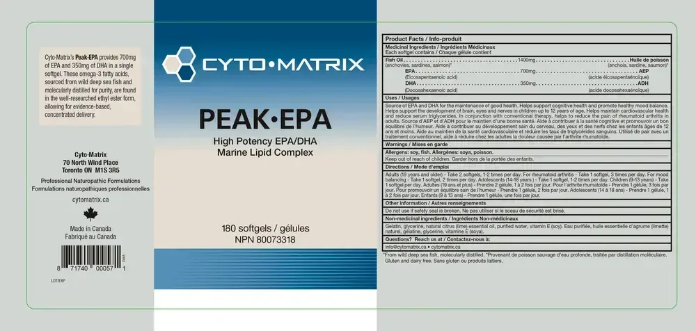 Product image for Peak EPA.