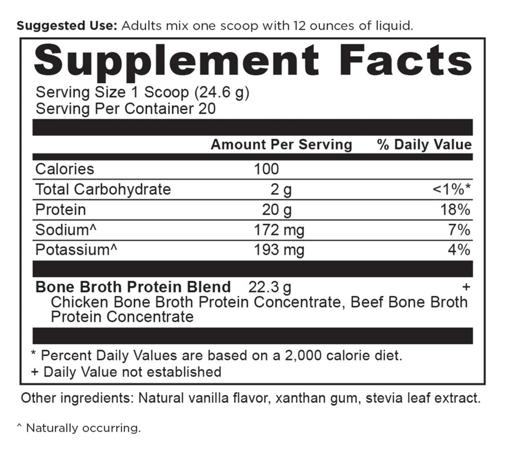 Product image for Bone Broth Protein Vanilla.