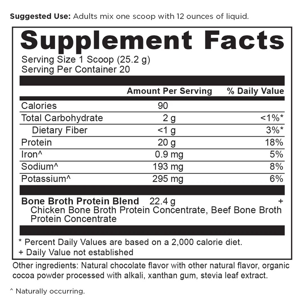 Product image for Bone Broth Protein Chocolate.