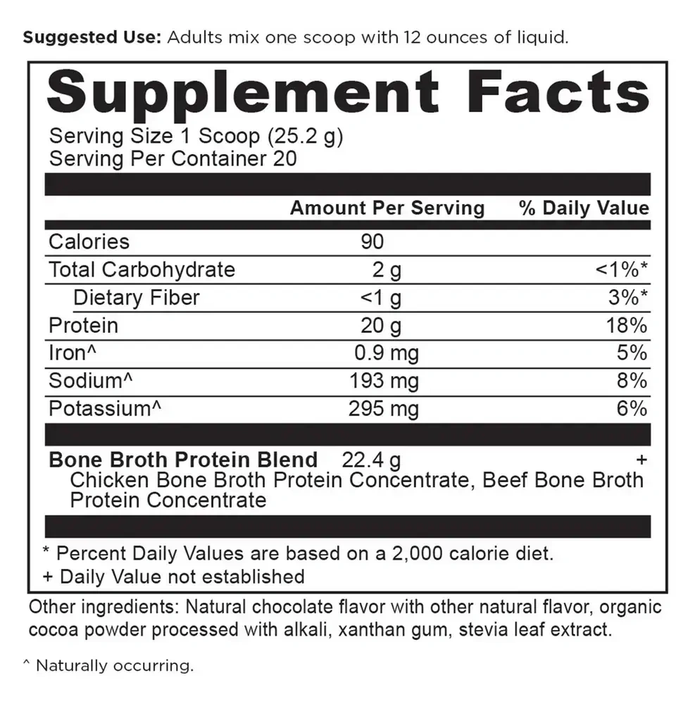 Product image for Bone Broth Protein Chocolate.