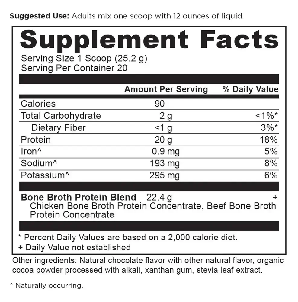 Product image for Bone Broth Protein Chocolate.