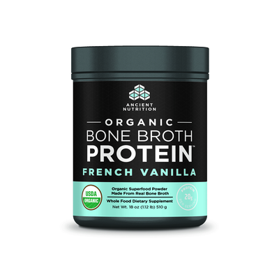 Organic Bone Broth Protein - French Vanilla 510 Grams