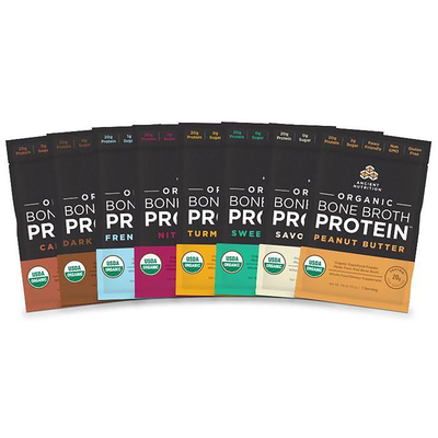 Organic Bone Broth Protein Sampler Pack 8 Pack