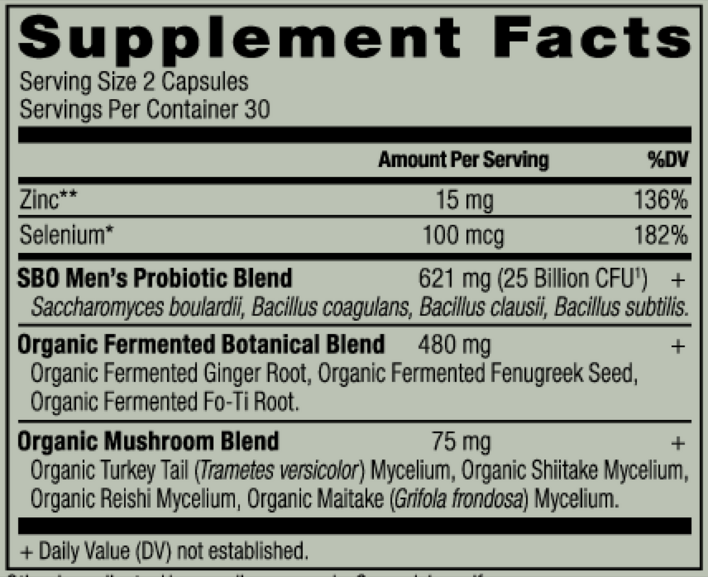 Product image for SBO Probiotics Men's.