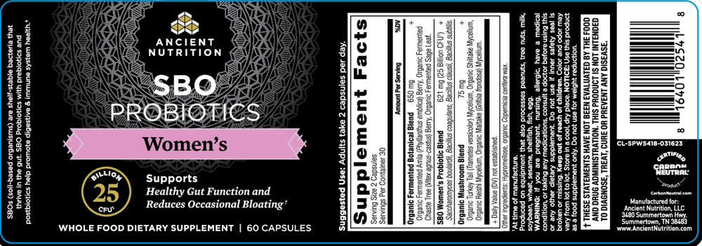 Product image for SBO Probiotic Women's.