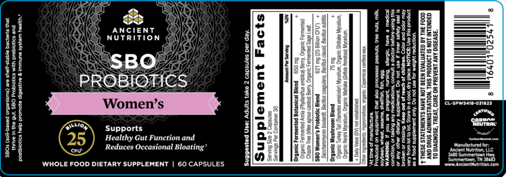 Product image for SBO Probiotic Women's.