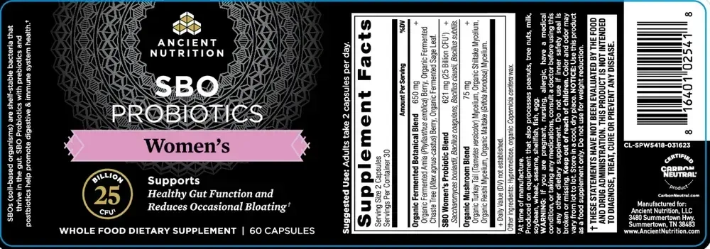 Product image for SBO Probiotic Women's.