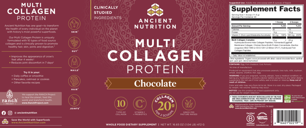 Product image for Multi Collagen Protein Chocolate.