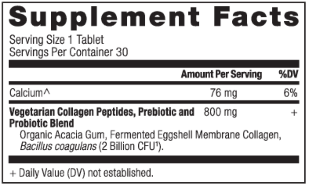 Product image for Vegetarian Collagen Peptides Tablets.