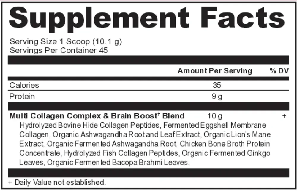 Product image for Multi Collagen Protein - Brain Boost Powder Vanilla.