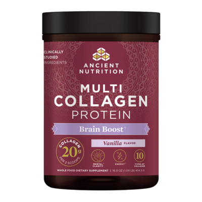 Multi Collagen Protein - Brain Boost Powder Vanilla 454.5 Grams