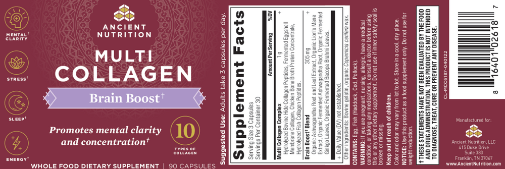 Product image for Multi Collagen - Brain Boost Capsules.