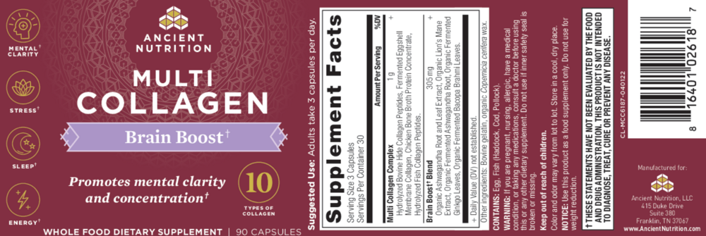 Product image for Multi Collagen - Brain Boost Capsules.