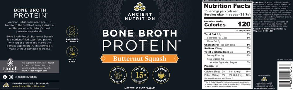 Product image for Bone Broth Protein - Butternut Squash.