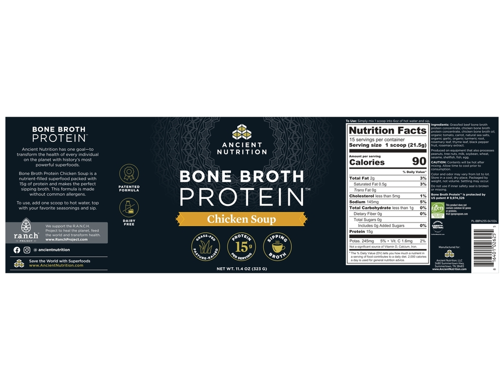 Product image for Bone Broth Protein Chicken Soup.