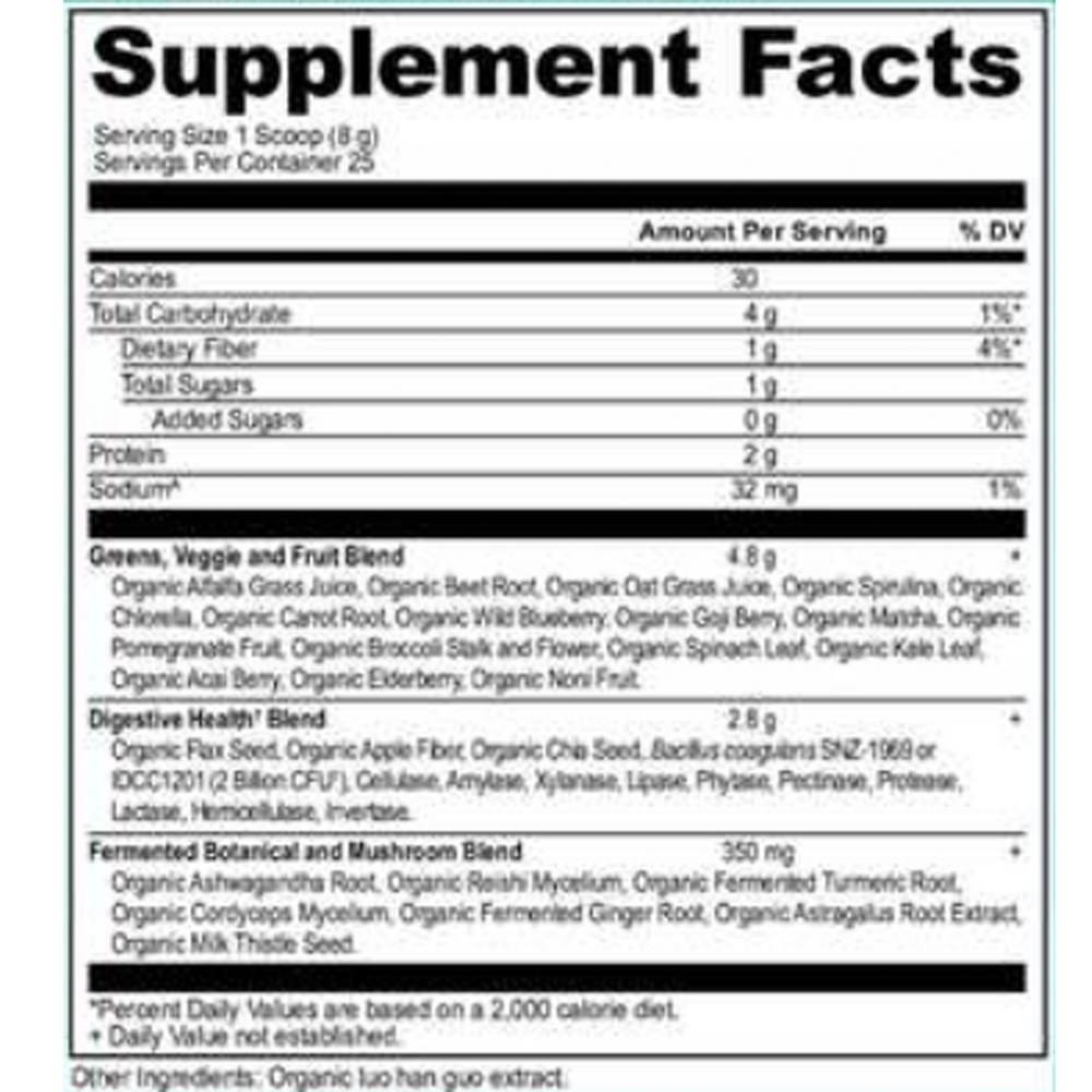 Product image for Organic SuperGreens Powder.