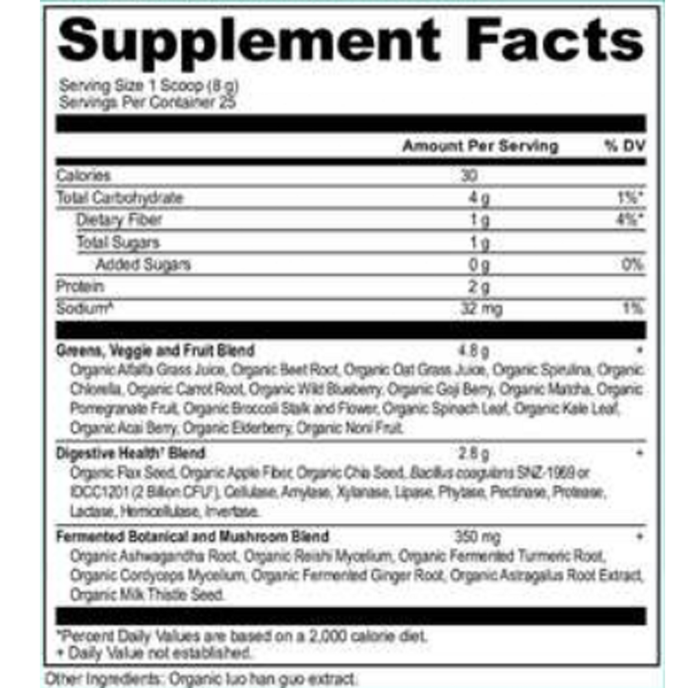 Product image for Organic SuperGreens Powder.