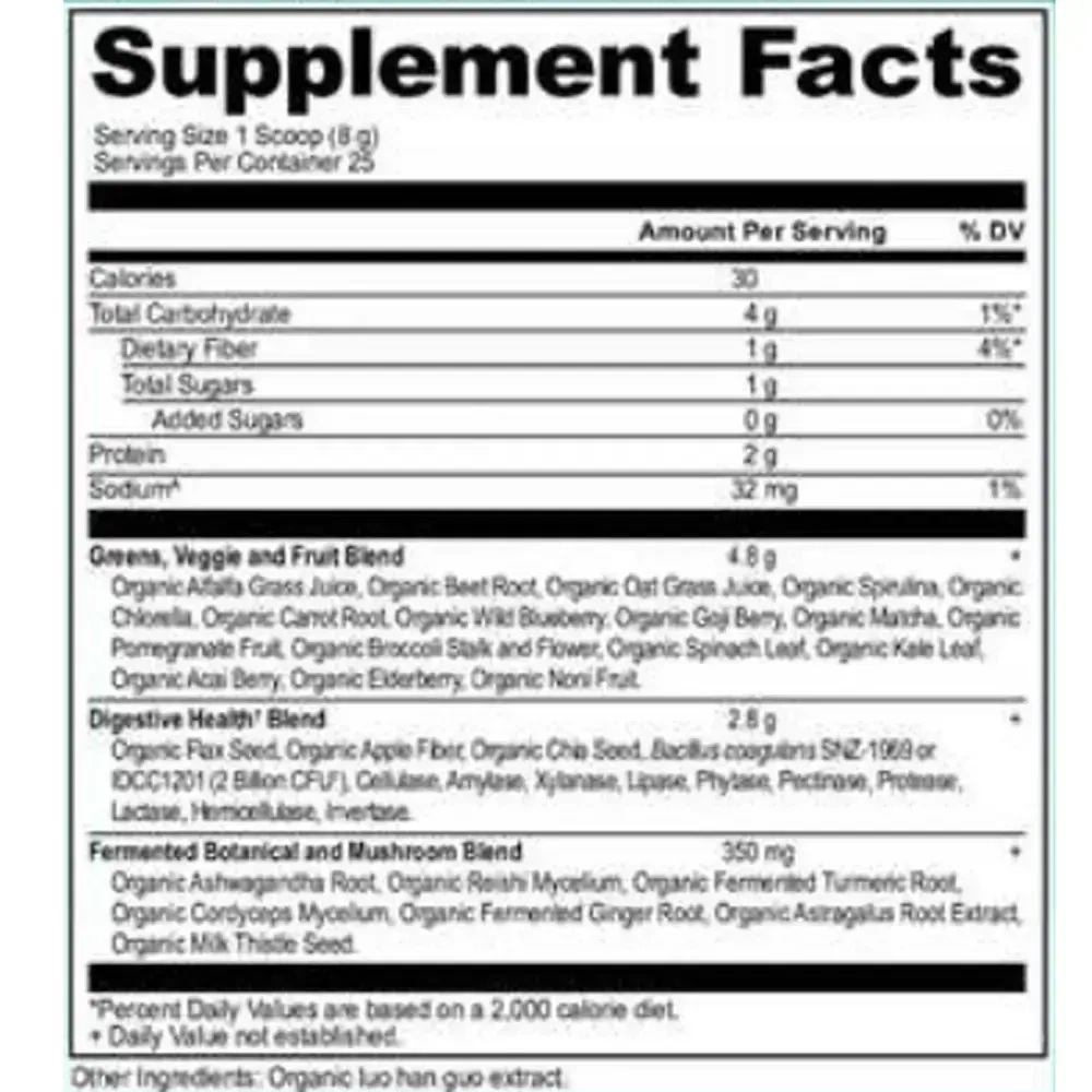 Product image for Organic SuperGreens Powder.
