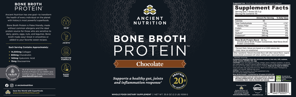 Product image for Bone Broth Protein Chocolate.