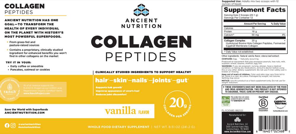 Product image for Collagen Peptides - Vanilla.