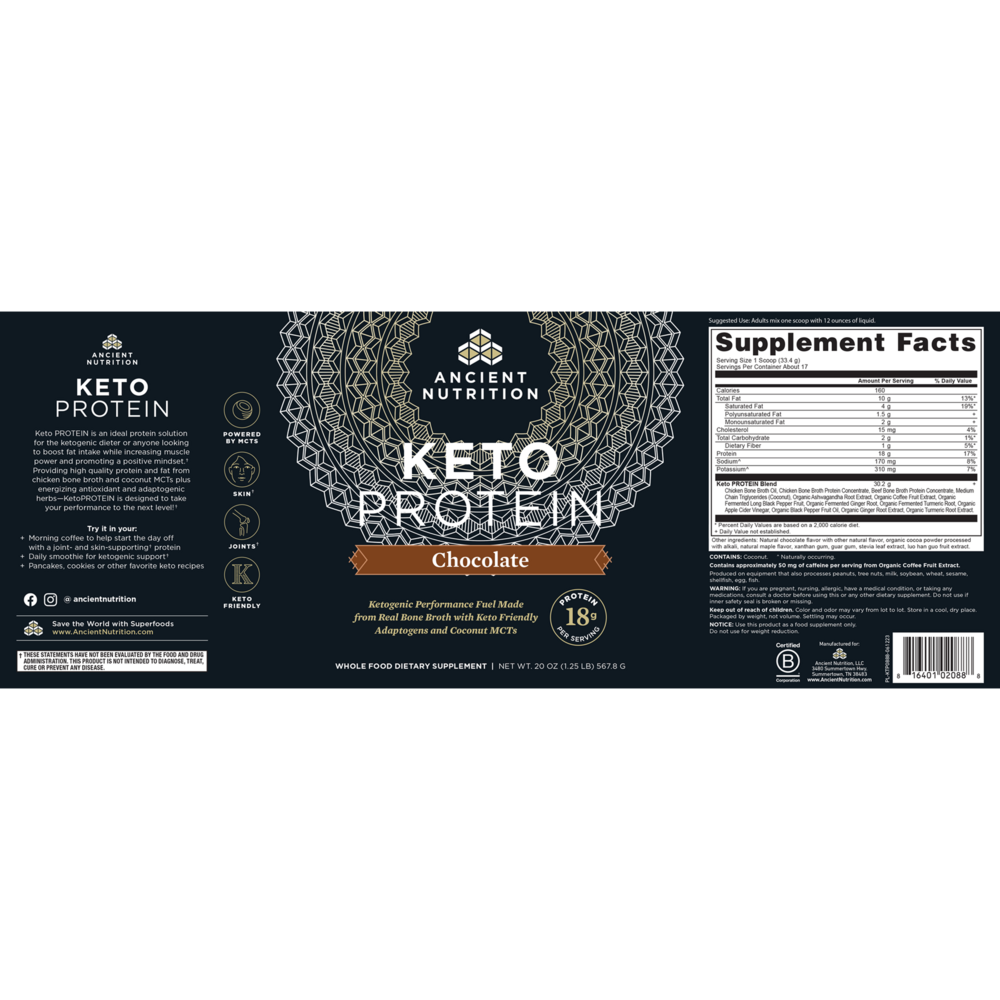 Product image for Keto Protein Chocolate.