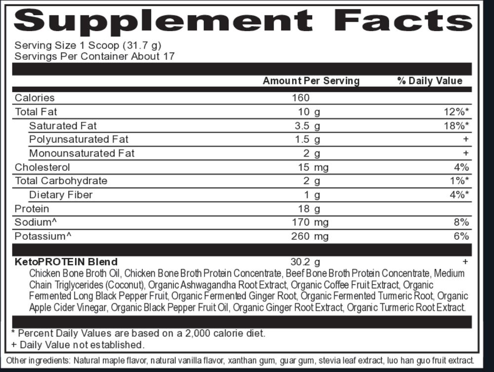 Product image for Keto Protein Vanilla.