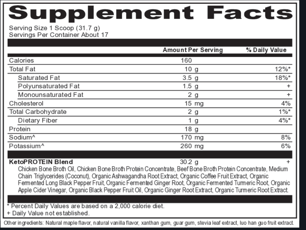 Product image for Keto Protein Vanilla.
