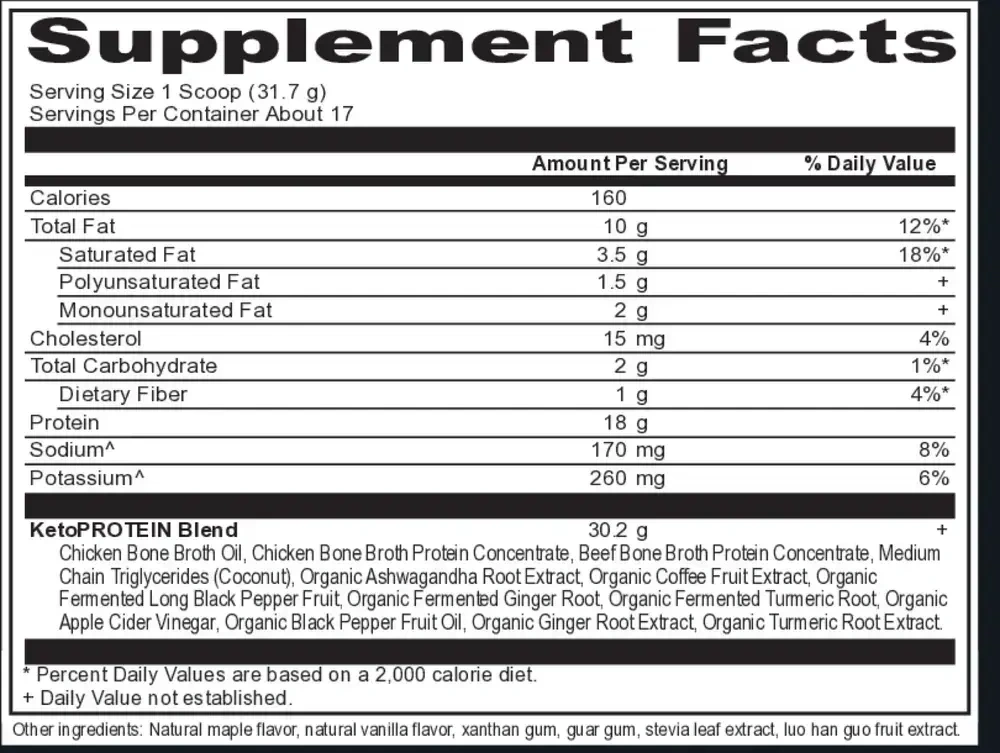 Product image for Keto Protein Vanilla.