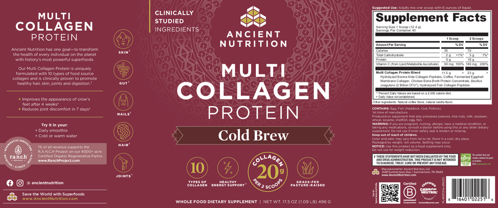 Product image for Multi Collagen Protein, Cold Brew.