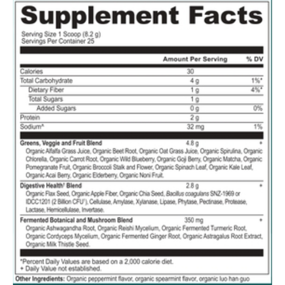 Product image for Organic SuperGreens Powder - Mint.