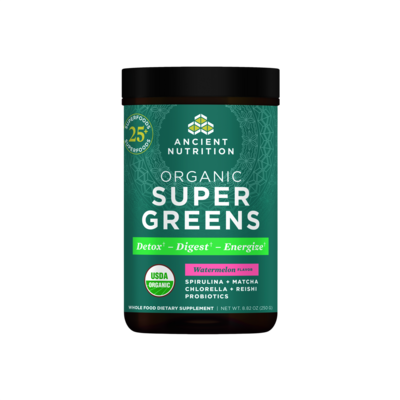 Organic SuperGreens Powder - Watermelon 250 Grams
