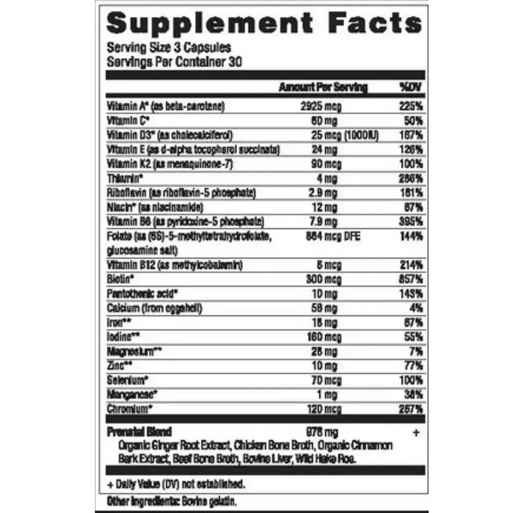 Product image for Prenatal Multivitamin.