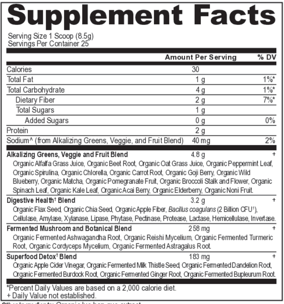Product image for Organic SuperGreens Alkalize &amp; Detox.