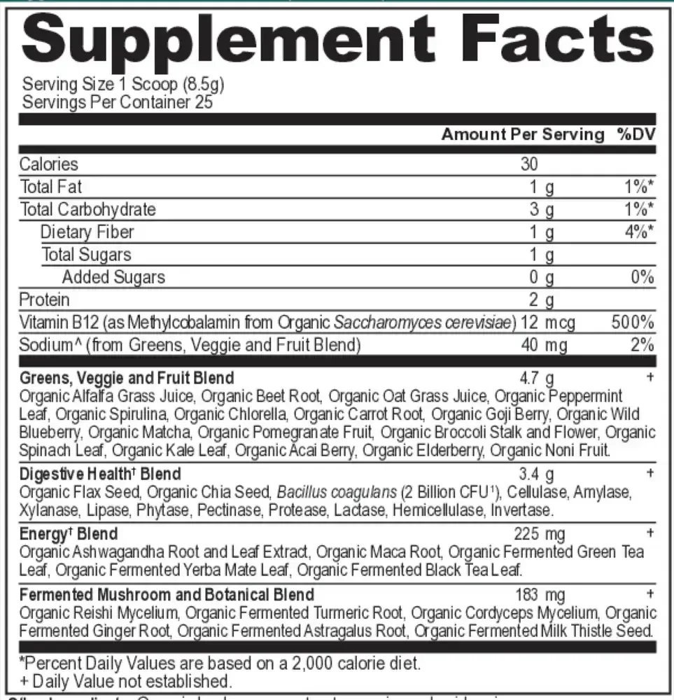 Product image for Organic SuperGreens Energizer - Powder.