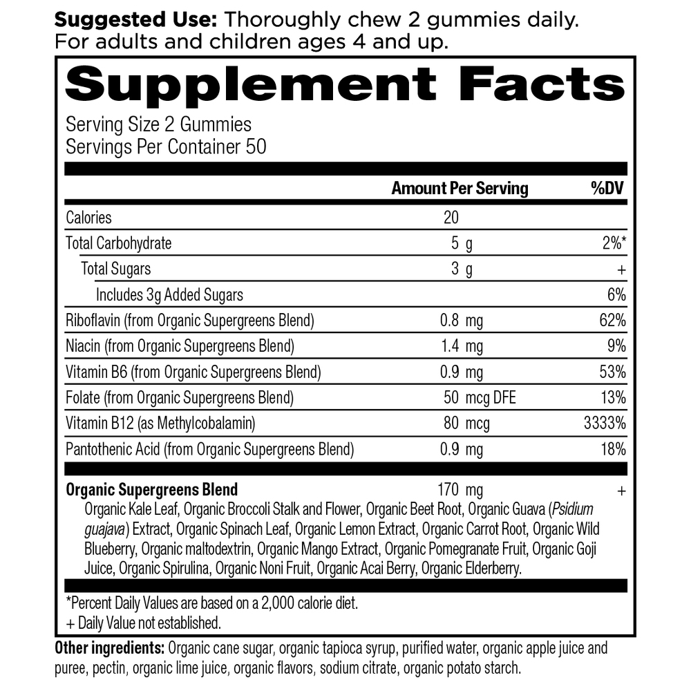 Product image for Organic SuperGreens, Strawberry Watermelon.