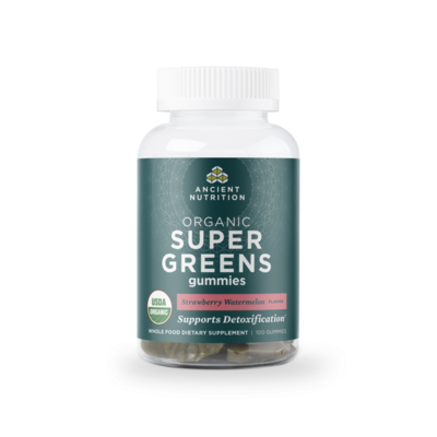 Organic SuperGreens, Strawberry Watermelon 100 Gummies