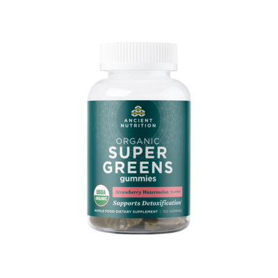 Organic SuperGreens, Strawberry Watermelon 100 Gummies