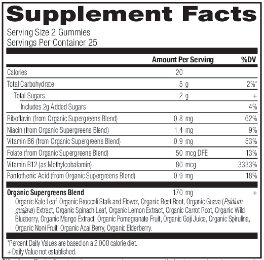 Product image for Organic SuperGreens, Strawberry Watermelon.