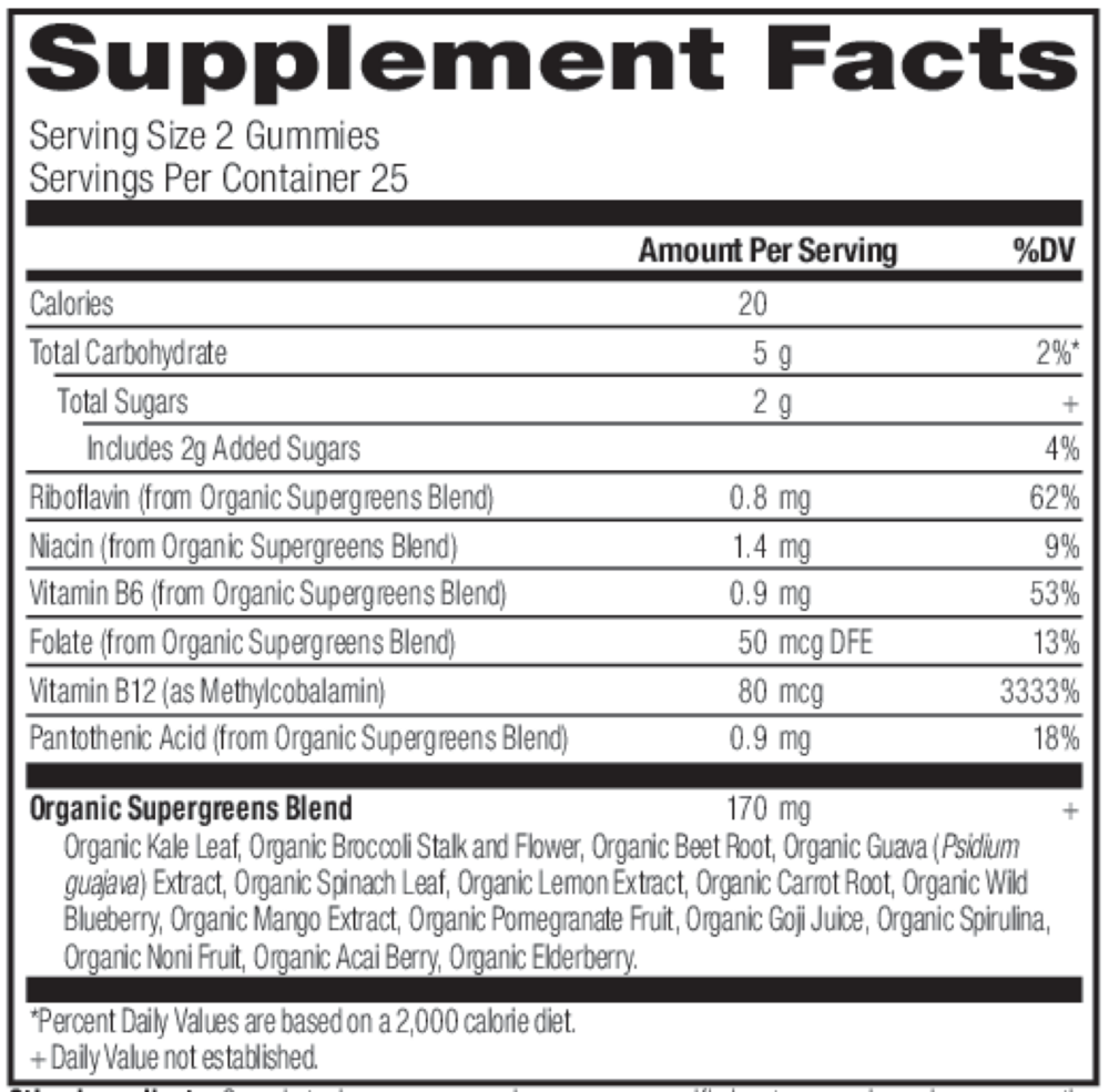Product image for Organic SuperGreens, Strawberry Watermelon.