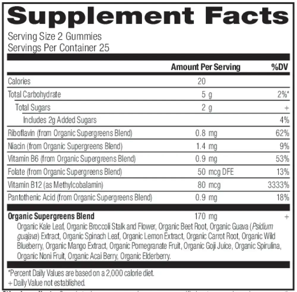 Product image for Organic SuperGreens, Strawberry Watermelon.