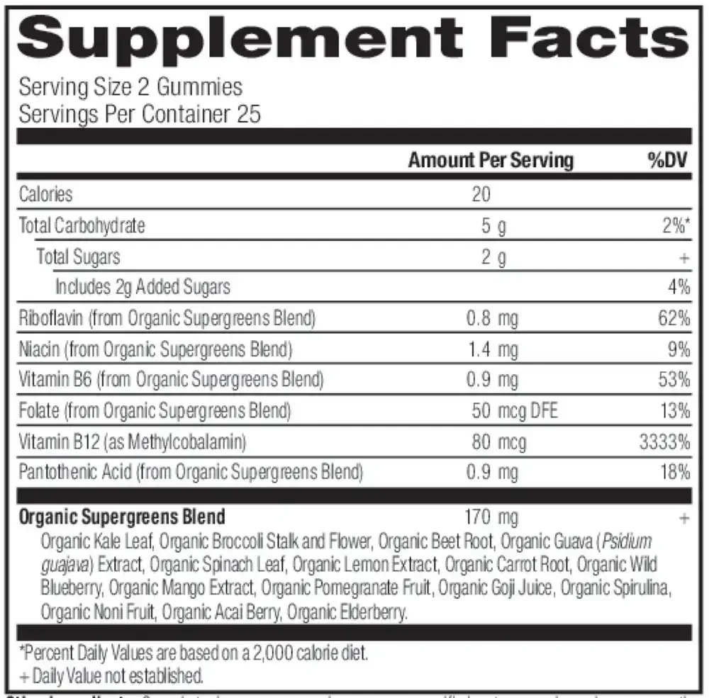 Product image for Organic SuperGreens, Strawberry Watermelon.