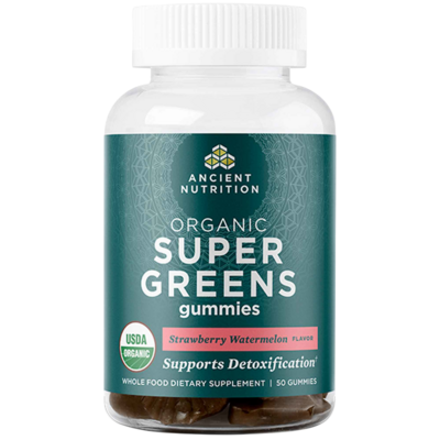 Organic SuperGreens, Strawberry Watermelon 50 gummies