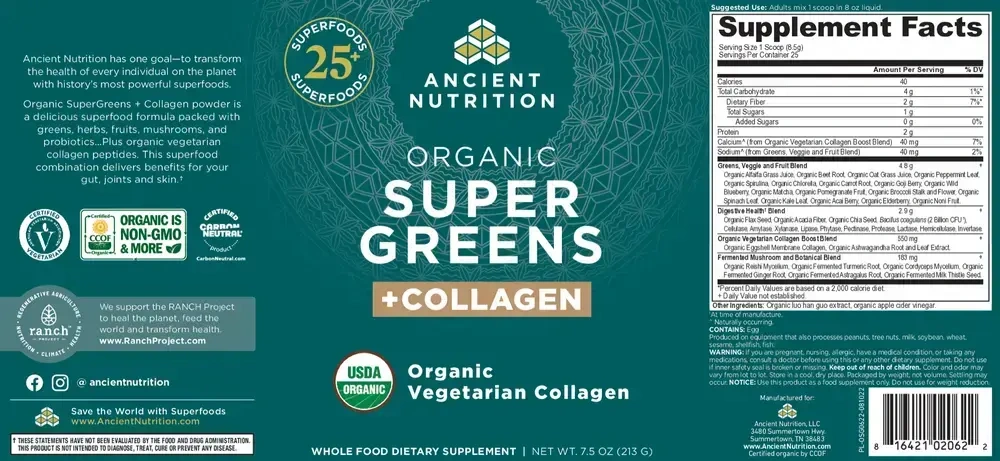 Product image for Organic SuperGreens + Collagen.