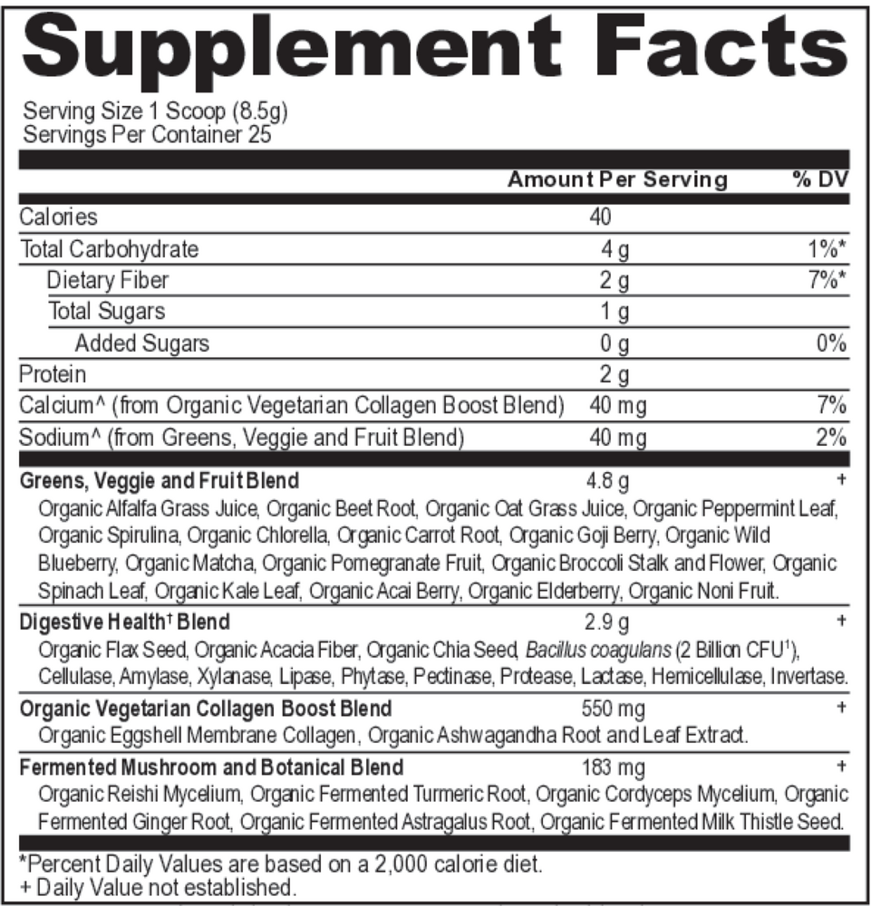 Product image for Organic SuperGreens + Collagen.