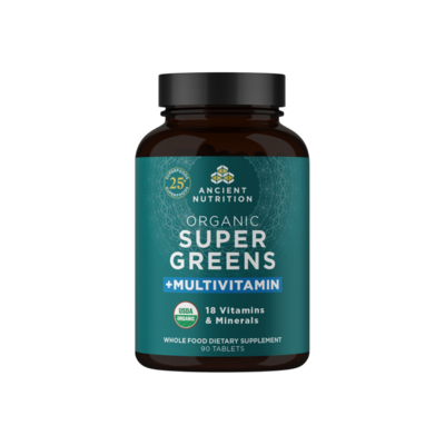 Organic SuperGreens + Multivitamin Tablets 90 tablets