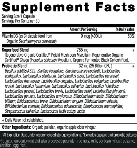 Product image for Regenerative Organic Certified Women's 50+ Once Daily 25B.