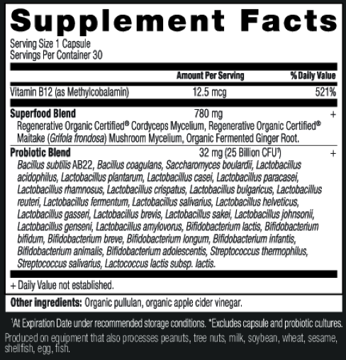 Product image for Regenerative Organic Certified Once Daily Probiotics 25B.