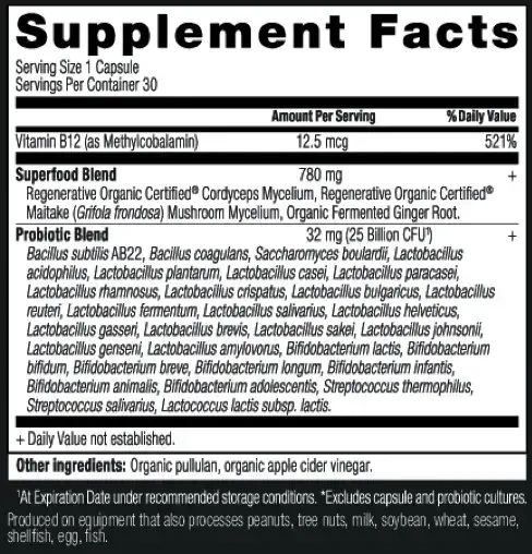 Product image for Regenerative Organic Certified Once Daily Probiotics 25B.