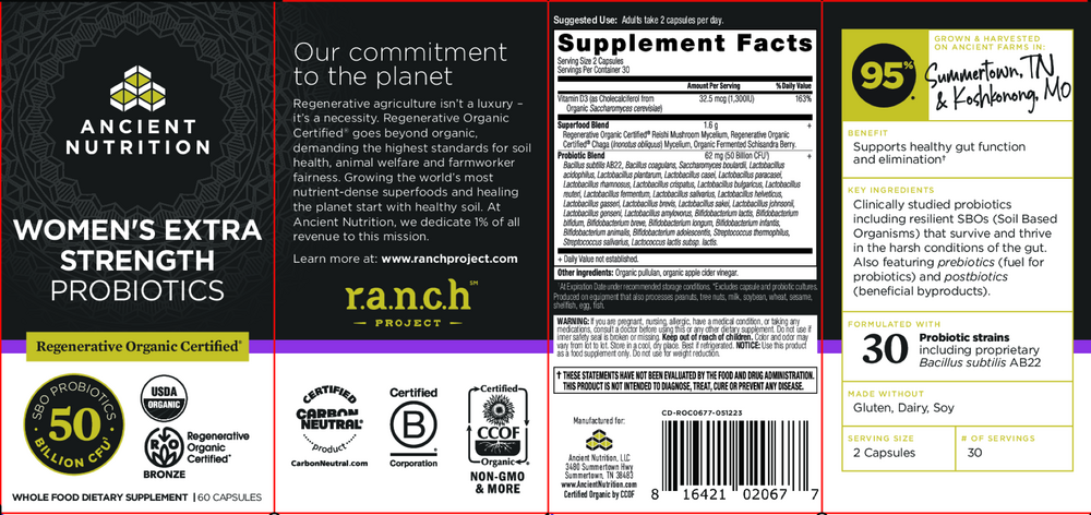Product image for Regenerative Organic Certified Women's Extra Strength Probiotics 50B.