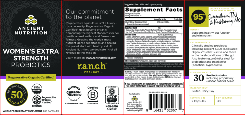 Product image for Regenerative Organic Certified Women's Extra Strength Probiotics 50B.